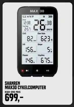 Børkop Cykler Shanren Max30 cykelcomputer tilbud