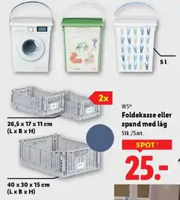 Lidl W5Ⓡ Foldekasse eller spand med låg tilbud