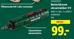 Lidl PARKSIDE® Batteridreven skruetrækker 4 V tilbud