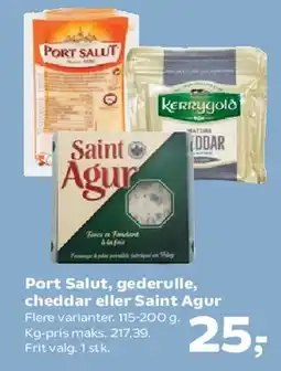 SuperBrugsen Port Salut, gederulle, cheddar eller Saint Agur tilbud