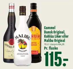 Min Købmand Gammel Dansk Original / Kahlua Likør / Malibu Original tilbud