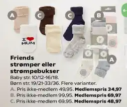 Kvickly Friends strømper eller strømpebukser tilbud