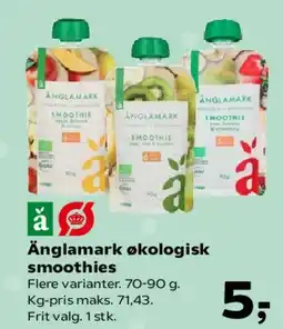 Kvickly Änglamark økologisk smoothies tilbud