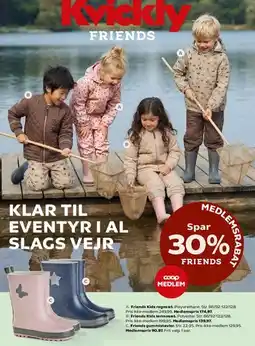 Kvickly Friends Kids regnsæt, termotøj og gummistøvler tilbud