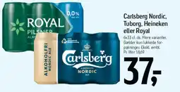 Føtex Carlsberg Nordic / Tuborg / Heineken / Royal (alkoholfri) tilbud