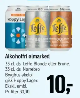 Føtex Leffe (alkoholfri) / Nørrebro Bryghus Hoppy Lager tilbud