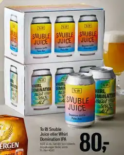 Føtex To Øl Snuble Juice eller Whirl Domination IPA tilbud