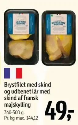 Føtex Brystfilet med skind / udbenet lår (fransk majskylling) tilbud