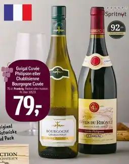 Føtex Guigal Cuvée Philipson eller La Chablisienne Bourgogne Cuvée tilbud