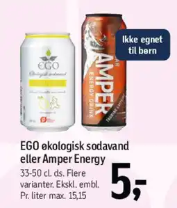 Føtex EGO økologisk sodavand / Amper Energy tilbud