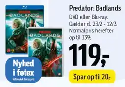 Føtex Predator: Badlands (DVD/Blu-ray) tilbud
