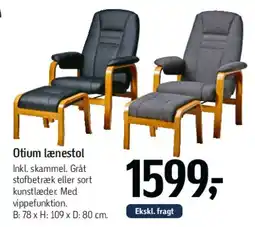 Føtex Otium lænestol (inkl. skammel) tilbud