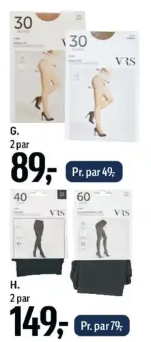 Føtex Strømpebukser (2 par) tilbud