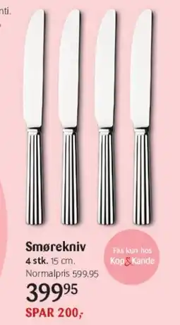 Kop & Kande Smørekniv (4 stk) tilbud