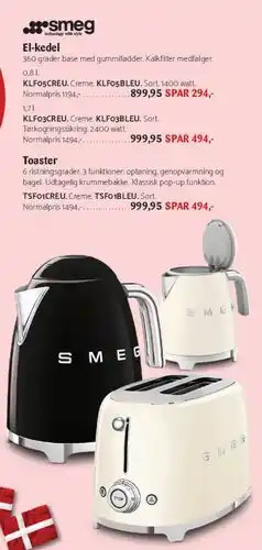 Kop & Kande smeg - El-kedel og Toaster tilbud