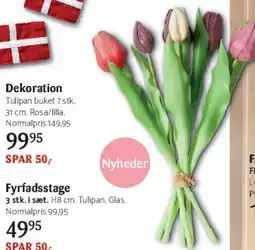 Kop & Kande Dekoration: Tulipan buket 7 stk. tilbud