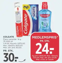 MENY Colgate (tandpasta / mundskyl) tilbud