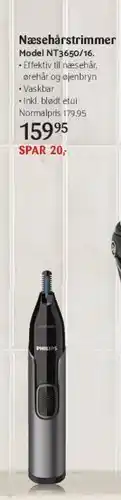 Kop & Kande Næsehårstrimmer Model NT350/16 tilbud
