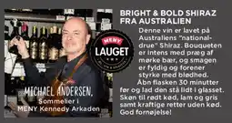 MENY Bright & Bold Shiraz fra Australien (produkttekst) tilbud