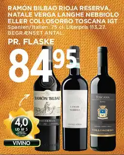 MENY Ramón Bilbao Rioja Reserva (og lignende flasker) tilbud