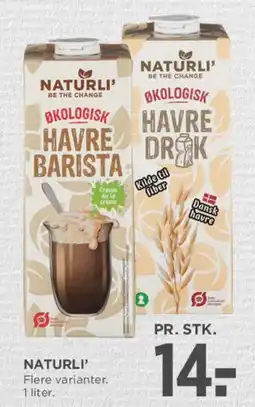 MENY Naturli' Havre Barista / Havre Drik tilbud