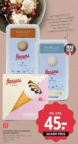 MENY Hansens økologiske is / ispinde tilbud