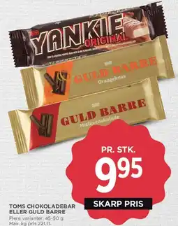 MENY Toms chokoladebar / Guld Barre tilbud