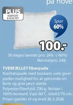 JYSK WELLPUR memory fiber pude tilbud