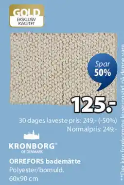JYSK ORREFORS/krøllet bademåtte tilbud