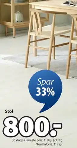 JYSK Stol (GUDERUP spisebordsstol) tilbud