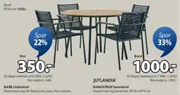 JYSK JUTLANDIA RANGSTRUP havebord tilbud
