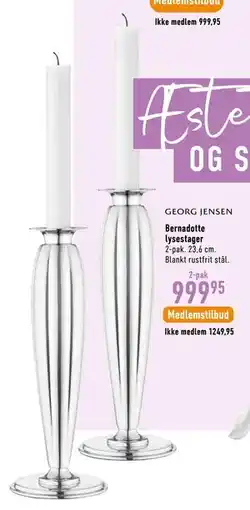 Imerco Bernadotte lysestager tilbud