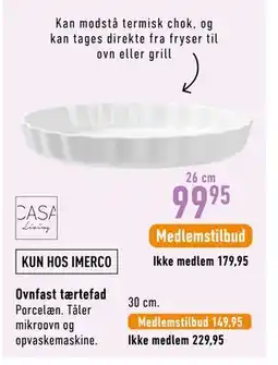 Imerco Ovnfast tærtefad, Medlemspris tilbud