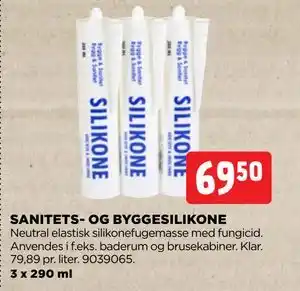 jem & fix SANITETS- OG BYGGESILIKONE tilbud