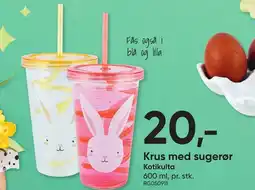 BigDollar Krus med sugerør tilbud