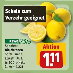 REWE DE Bio zitronen tilbud