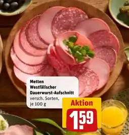 REWE DE Metten westfälischer dauerwurst-aufschnitt tilbud