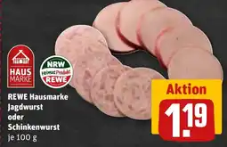 REWE DE Rewe hausmarke jagdwurst oder schinkenwurst tilbud