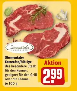 REWE DE Simmentaler entrecôte/rib eye tilbud