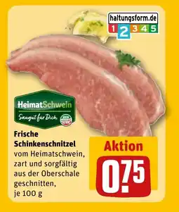 REWE DE Frische schinkenschnitzel tilbud