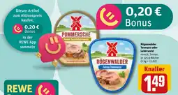 REWE DE RÜGENWALDER Teewurst oder leberwurst tilbud