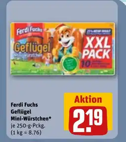 REWE DE FERDI Fuchs geflügel mini würstchen tilbud