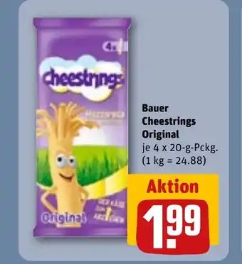 REWE DE BAUER Cheestrings original tilbud
