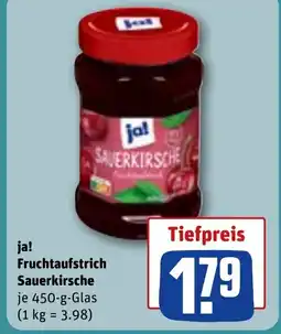 REWE DE JA! Fruchtaufstrich sauerkirsche tilbud