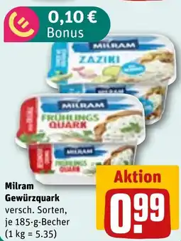 REWE DE MILRAM Gewürzquark tilbud