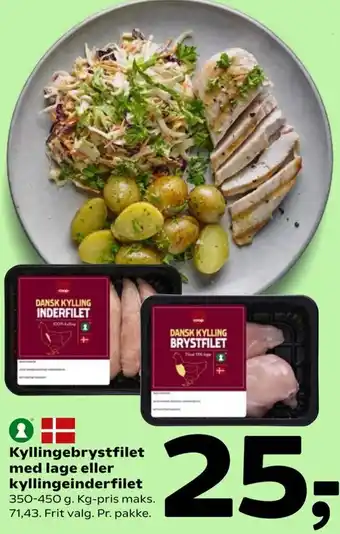 Coop 365 Kyllingebrystfilet Med Lage Eller Kyllingeinderfilet 350-450 g tilbud