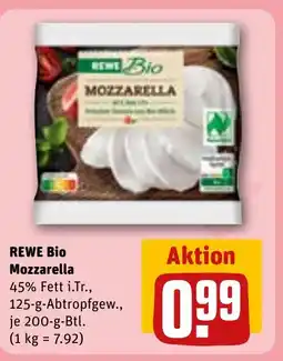 REWE DE REWE Bio Mozzarella tilbud