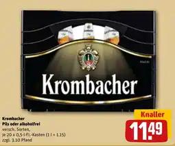 REWE DE Krombacher Pils oder alkoholfrei tilbud
