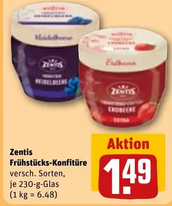 REWE DE Zentis Frühstücks-Konfitüre tilbud