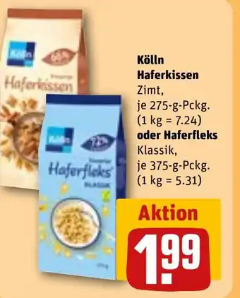 REWE DE Kölln Haferkissen oder Haferfleks tilbud